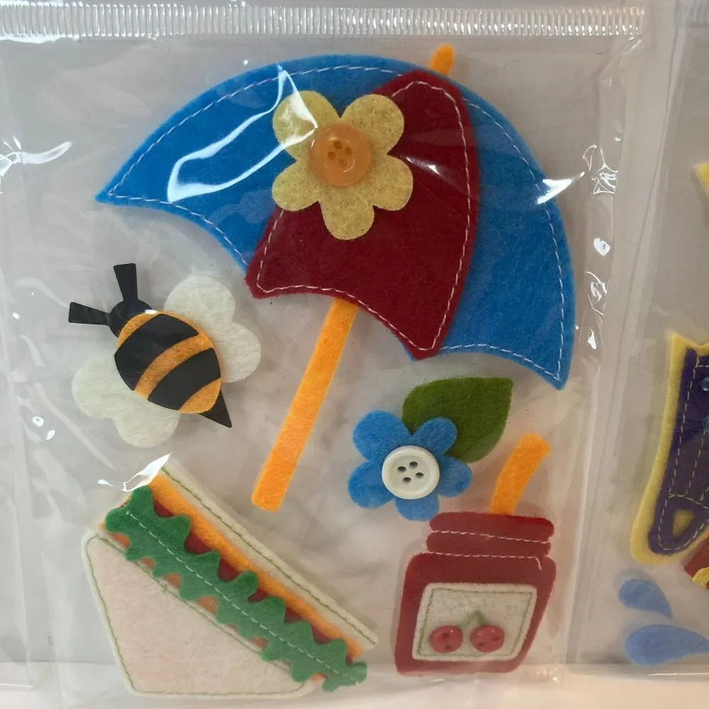 Scrapbook Embellishments Felt Stickers Beach Bee Boat Scuba Paper Crafts Cards